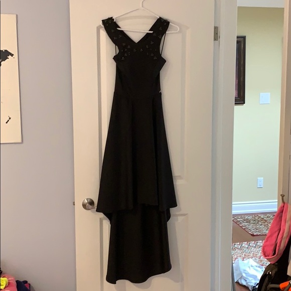 Black high low dress with crossed back NWT - Picture 7 of 11